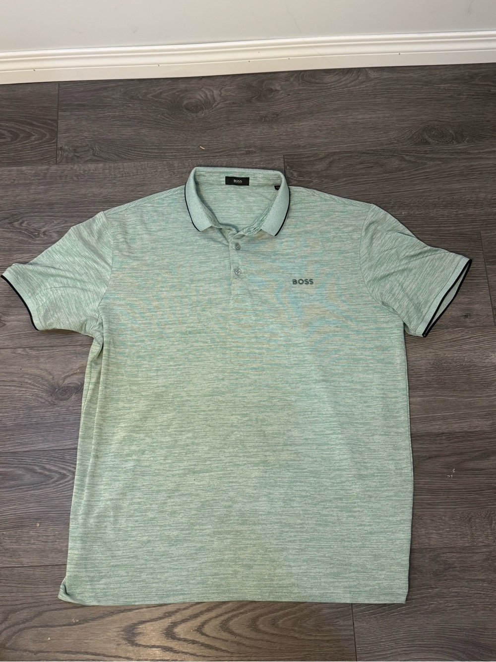 BOSS Hugo Boss Men’s 4XL Mint Green Heather Polo Shirt